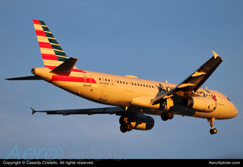 Photo of N649AW - American Airlines Airbus A320 at TUS on AeroXplorer Aviation Database