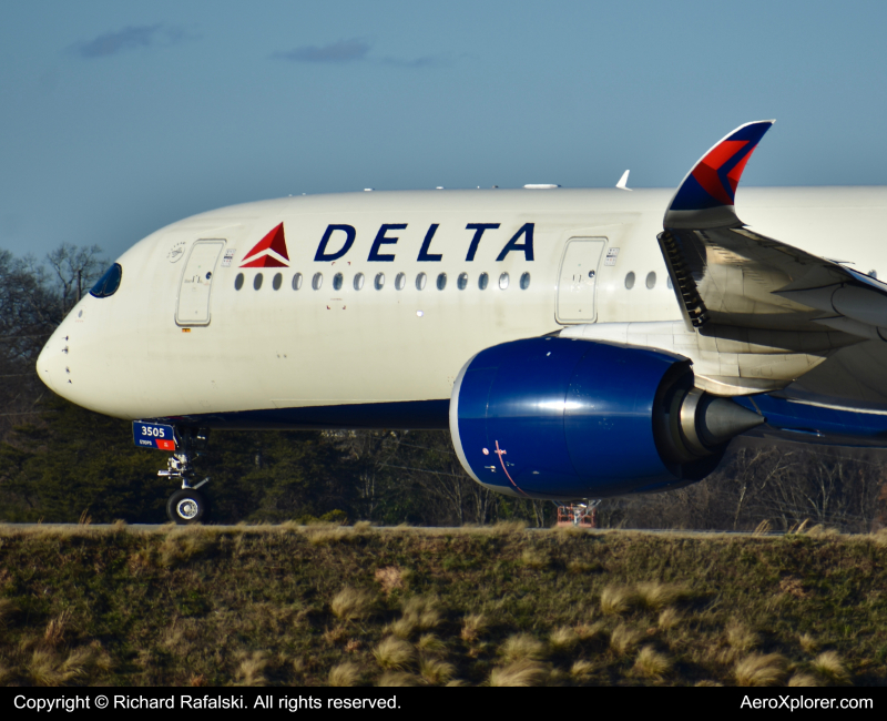 Photo of N505DN - Delta Airlines Airbus A350-900 at ATL on AeroXplorer Aviation Database