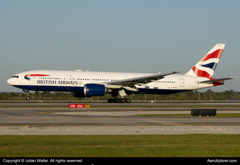 Photo of G-YMMB - British Airways Boeing 777-200ER at MCO on AeroXplorer Aviation Database
