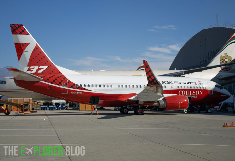 Photo of N137CG - Coulson Flying Tankers Boeing 737-300 at SBD on AeroXplorer Aviation Database