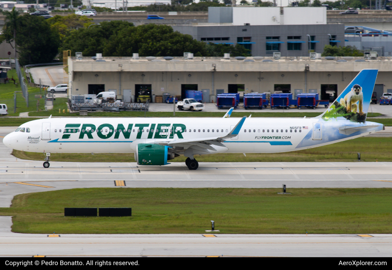 Photo of N615FR - Frontier Airlines Airbus A321NEO at FLL on AeroXplorer Aviation Database