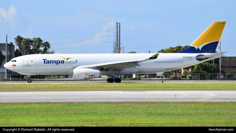 Photo of N330QT - Tampa Cargo Airbus A330-200F at MIA on AeroXplorer Aviation Database