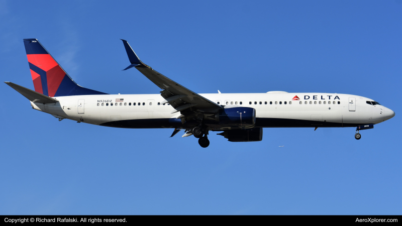 Photo of N926DZ - Delta Airlines Boeing 737-900ER at ATL on AeroXplorer Aviation Database
