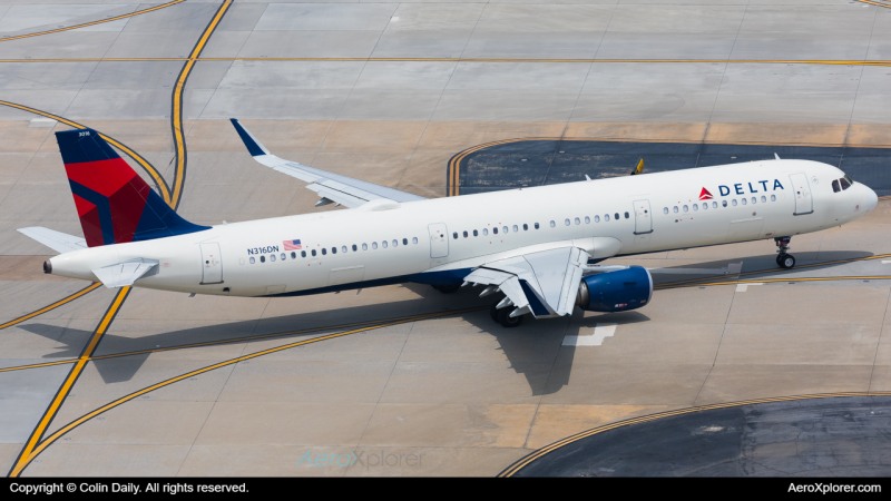 Photo of N316DN - Delta Air Lines Airbus A321-200 at ATL on AeroXplorer Aviation Database