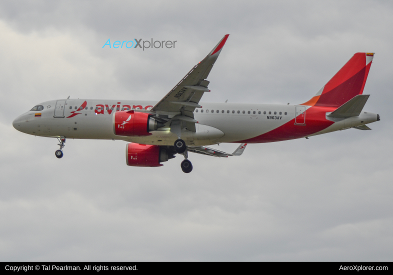 Photo of N963AV - Avianca Airbus A320NEO at IAD on AeroXplorer Aviation Database