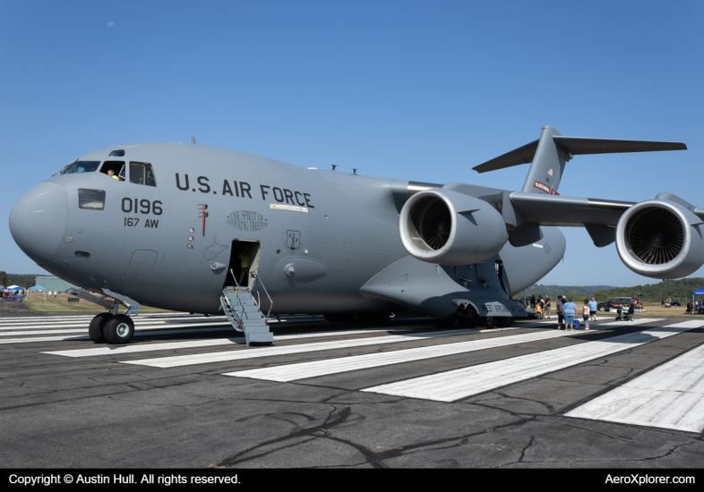 Photo of 01-0196 - USAF - United States Air Force Boeing C-17 Globemaster III at HLG on AeroXplorer Aviation Database