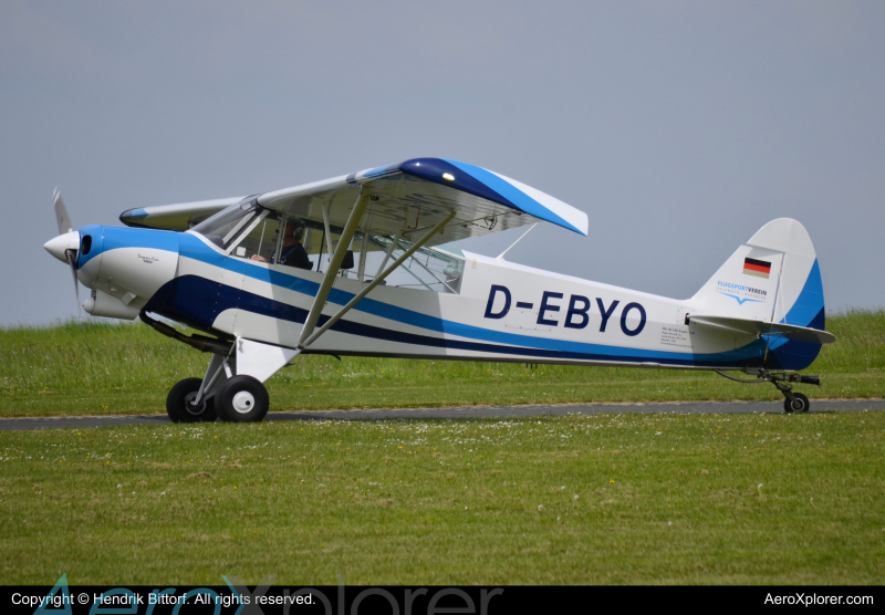 Photo of D-EBYO - Flugsportverein Erlangen-Nürnberg  Piper PA-18-180M Super Cup at EDQX on AeroXplorer Aviation Database