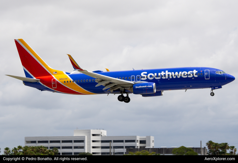 Photo of N8604K - Southwest Airlines Boeing 737-800 at MIA on AeroXplorer Aviation Database