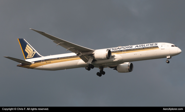Photo of 9V-SCA - Singapore Airlines Boeing 787-10 at SIN on AeroXplorer Aviation Database