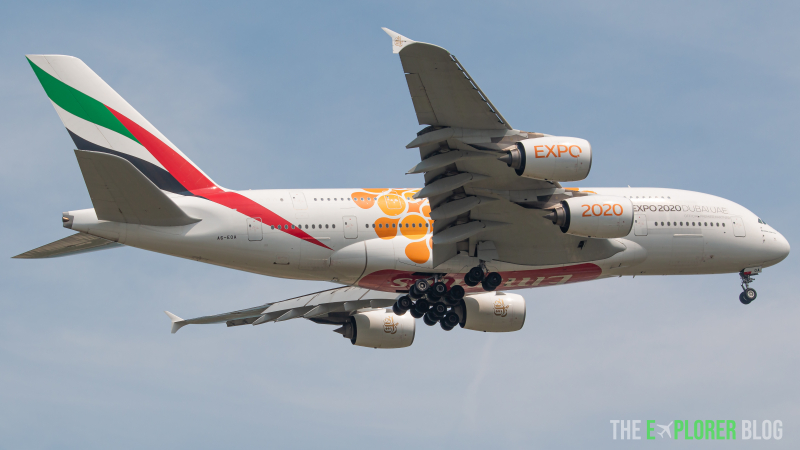 Photo of A6-EOA - Emirates Airbus A380-800 at SIN on AeroXplorer Aviation Database