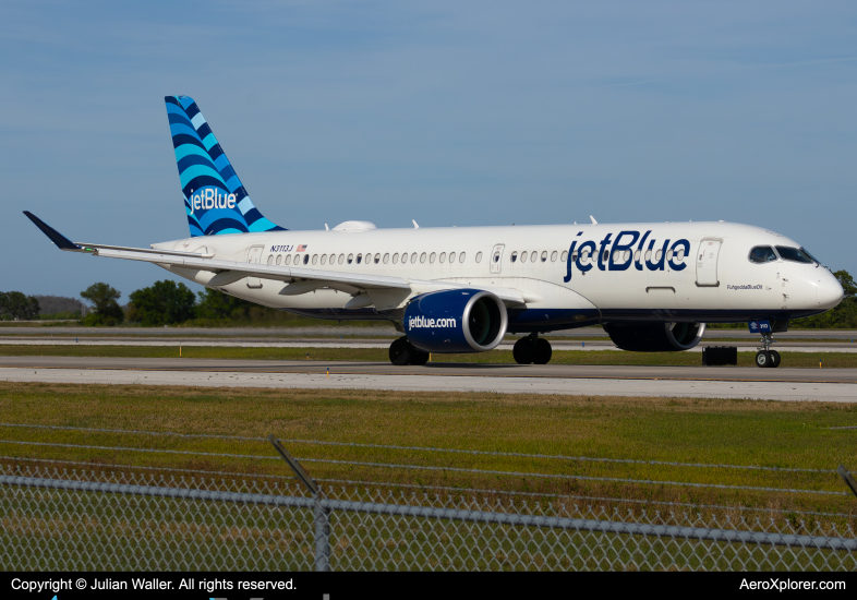 Photo of N3113J - JetBlue Airways Airbus A220-300 at MCO on AeroXplorer Aviation Database