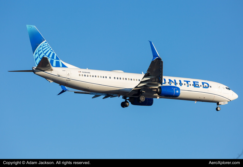 Photo of N38446 - United Airlines Boeing 737-800 at IAD on AeroXplorer Aviation Database