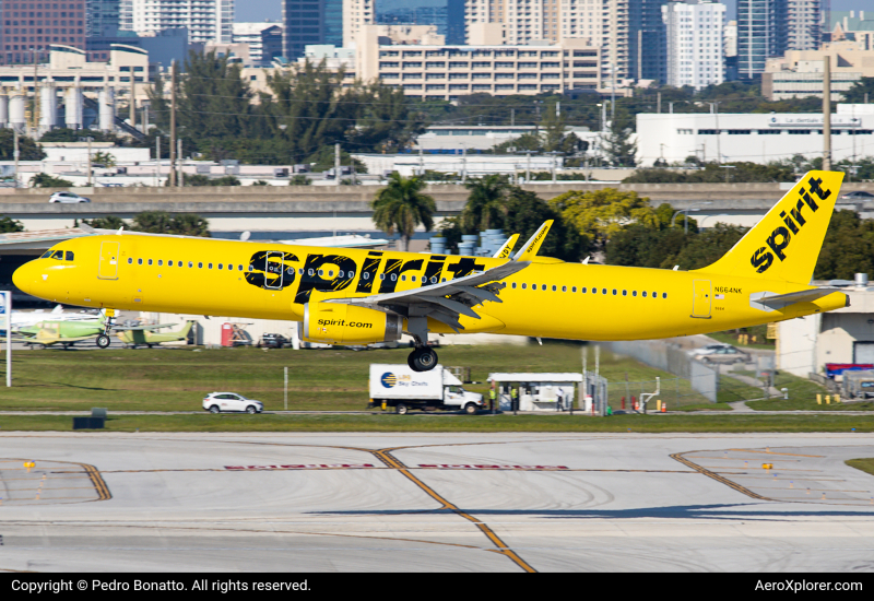 Photo of N664NK - Spirit Airlines Airbus A321-200 at FLL on AeroXplorer Aviation Database