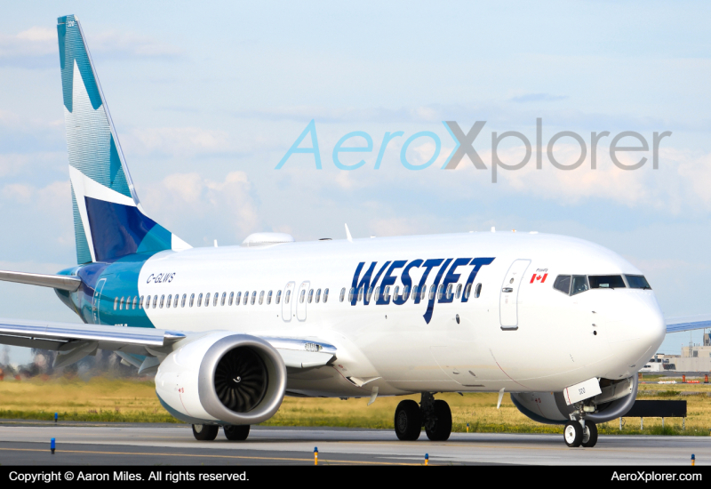 Photo of C-GLWS - WestJet Boeing 737 MAX 8 at YYZ on AeroXplorer Aviation Database