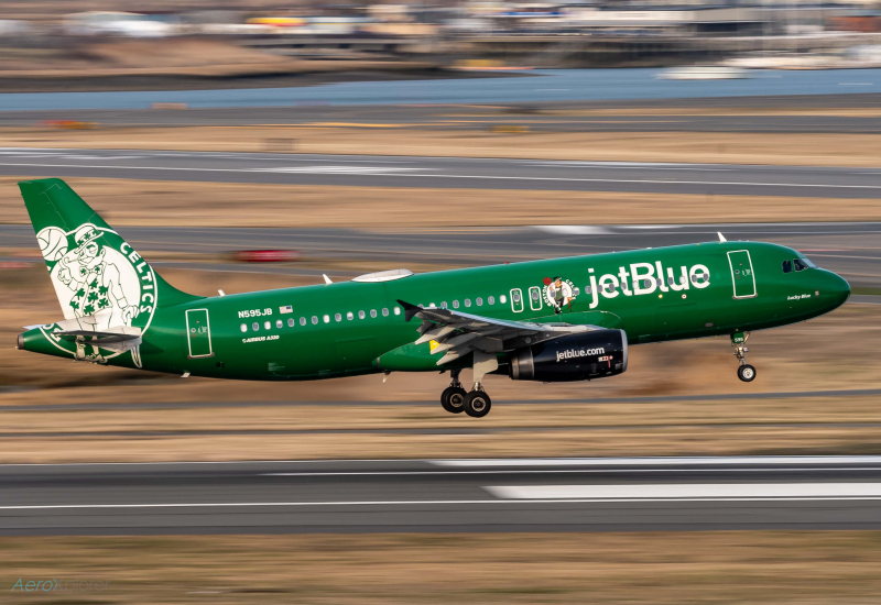 Photo of N595JB - JetBlue Airways Airbus A320 at BOS on AeroXplorer Aviation Database