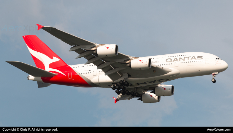 Photo of VH-OQB - Qantas Airways Airbus A380-800 at SIN on AeroXplorer Aviation Database