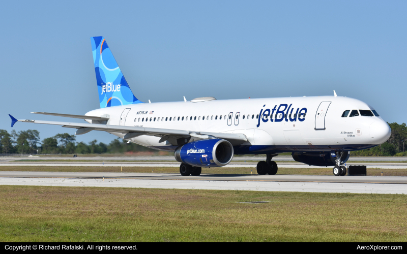 Photo of N635JB - JetBlue Airways Airbus A320 at MCO on AeroXplorer Aviation Database