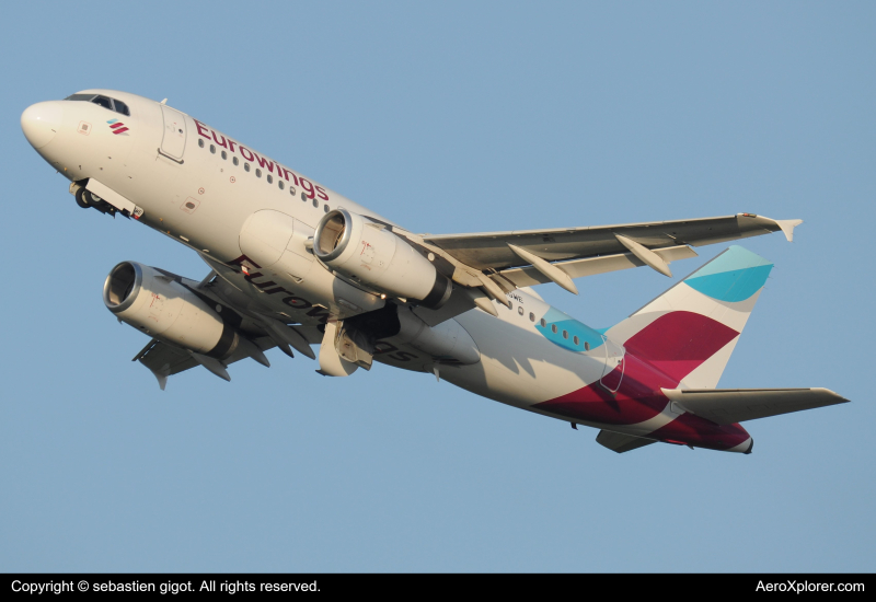 Photo of D-AGWE - Eurowings Airbus A319 at cgn on AeroXplorer Aviation Database