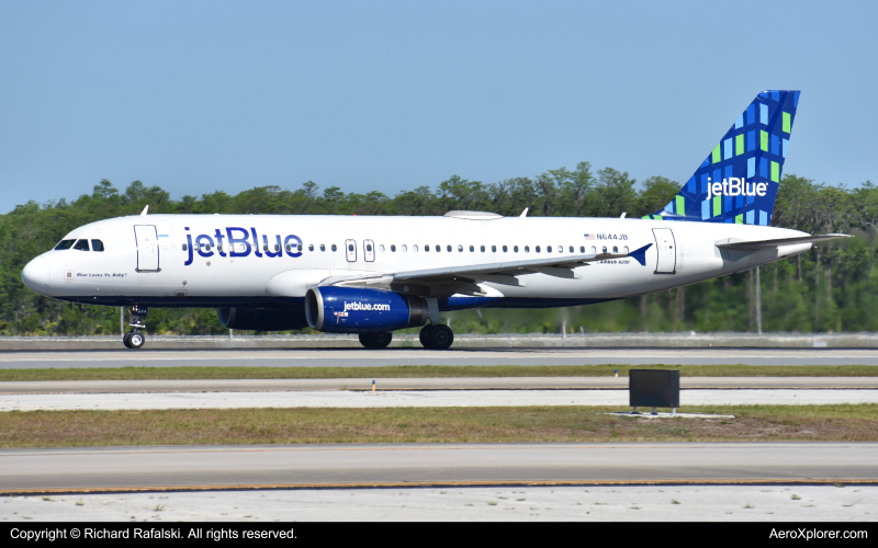 Photo of N644JB - JetBlue Airways Airbus A320 at MCO on AeroXplorer Aviation Database