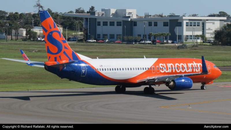 Photo of N834SY - Sun Country Airlines Boeing 737-800 at DAB on AeroXplorer Aviation Database