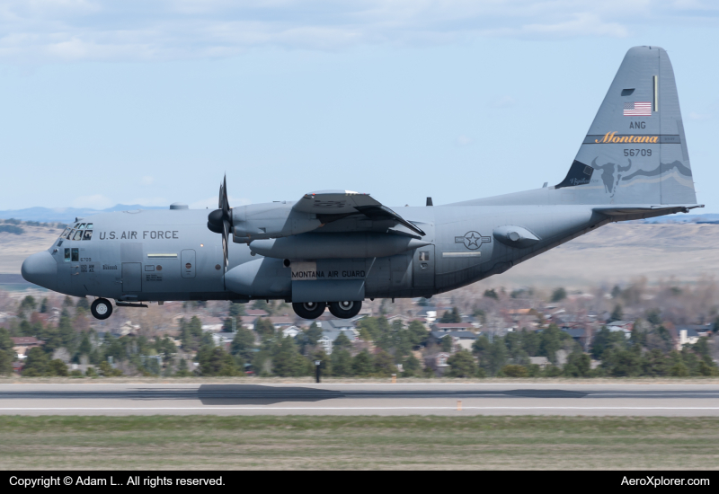 Photo of 95-6709 - USAF - United States Air Force Lockheed C-130H Hercules at BIL on AeroXplorer Aviation Database