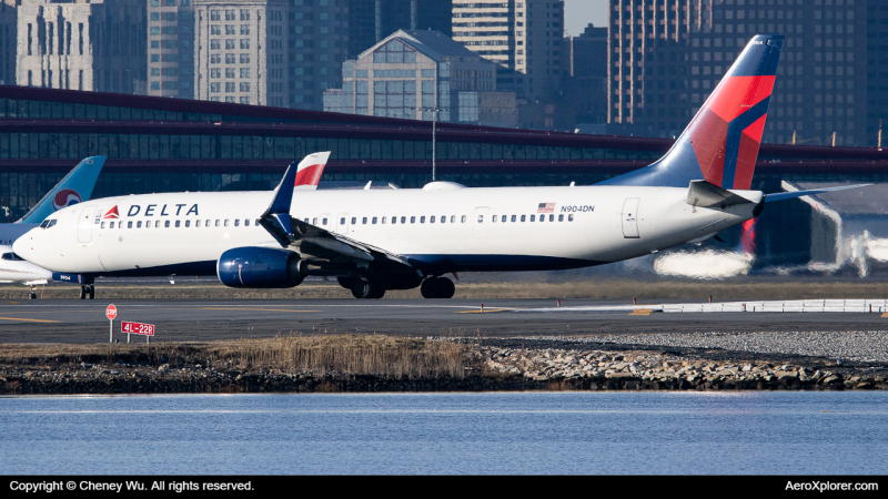 Photo of N904DN - Delta Airlines Boeing 737-900ER at BOS on AeroXplorer Aviation Database
