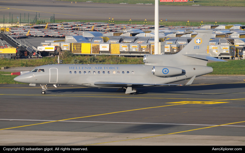 Photo of 273 - Hellenic Air Force Dassault Falcon 7X at BRU on AeroXplorer Aviation Database