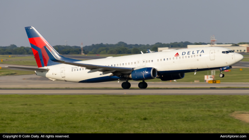 Photo of N3767 - Delta Airlines Boeing 737-800 at CLT on AeroXplorer Aviation Database