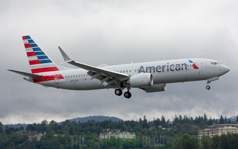 Photo of N327SK - American Airlines Boeing 737 MAX 8 at RNT on AeroXplorer Aviation Database