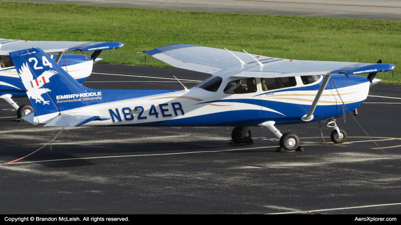 Photo of N824ER - Embry-Riddle Aeronautical University Cessna 172 at DAB on AeroXplorer Aviation Database