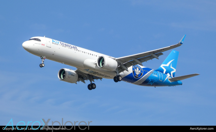 Photo of C-GOKE - Air Transat Airbus A321LR at YYZ on AeroXplorer Aviation Database