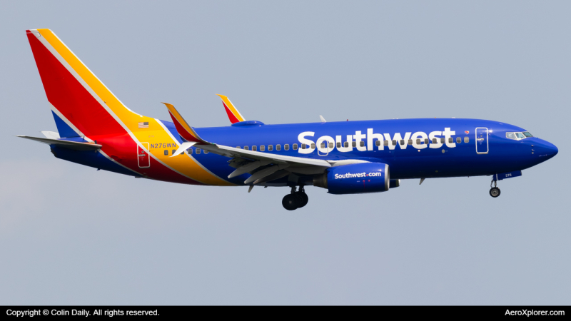 Photo of N276WN - Southwest Airlines Boeing 737-700 at DCA on AeroXplorer Aviation Database