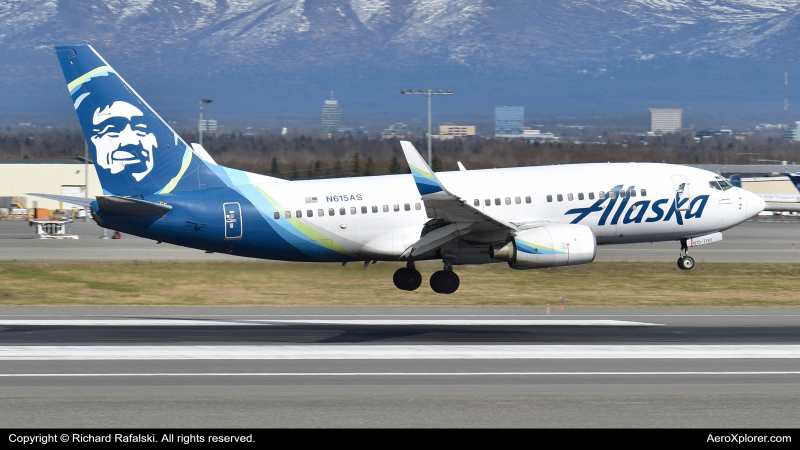 Photo of N615AS - Alaska Airlines Boeing 737-700 at ANC on AeroXplorer Aviation Database
