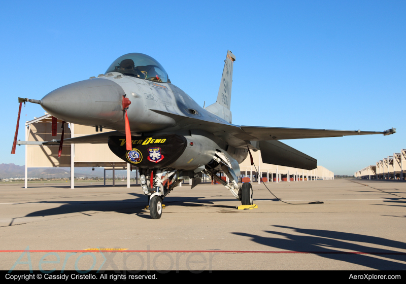 Photo of 92-3906 - USAF - United States Air Force General Dynamics F-16 Fighting Falcon at DMA on AeroXplorer Aviation Database