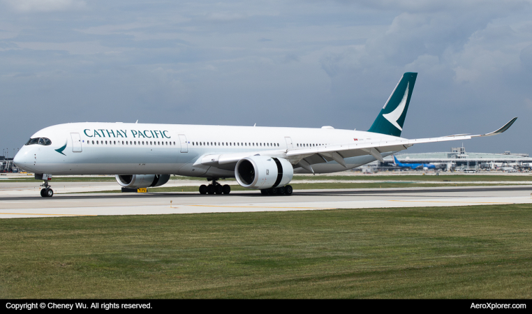 Photo of B-LXQ - Cathay Pacific Airbus A350-1000 at ORD on AeroXplorer Aviation Database