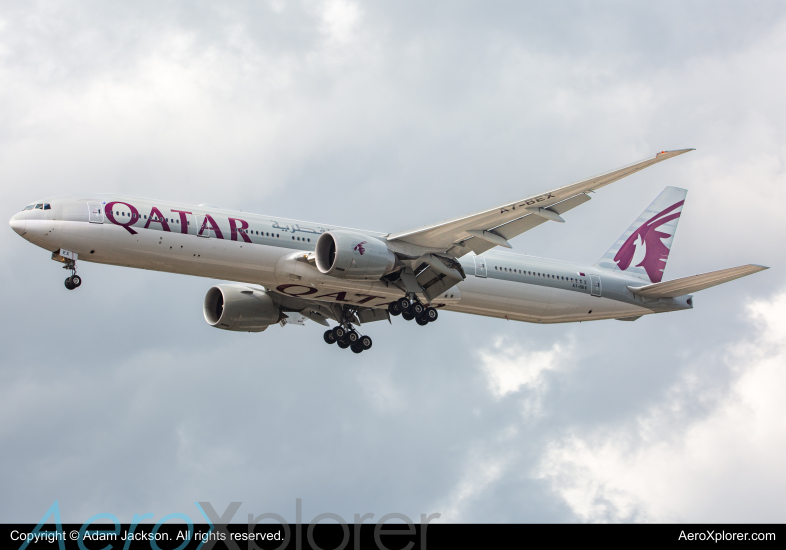 Photo of A7-BEX - Qatar Airways Boeing 777-300ER at BWI on AeroXplorer Aviation Database