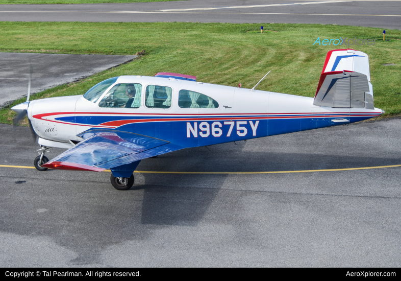 Photo of N9675Y - PRIVATE Beechcraft 35 Bonanza  at CGS on AeroXplorer Aviation Database