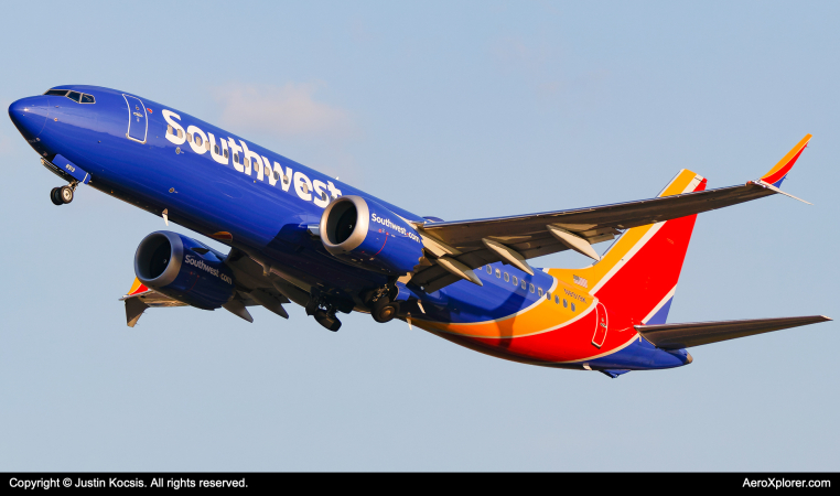 Photo of N8919K - Southwest Airlines Boeing 737 MAX 8 at TPA on AeroXplorer Aviation Database