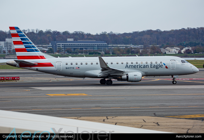 Photo of N417YX - American Eagle Embraer E175 at DCA on AeroXplorer Aviation Database