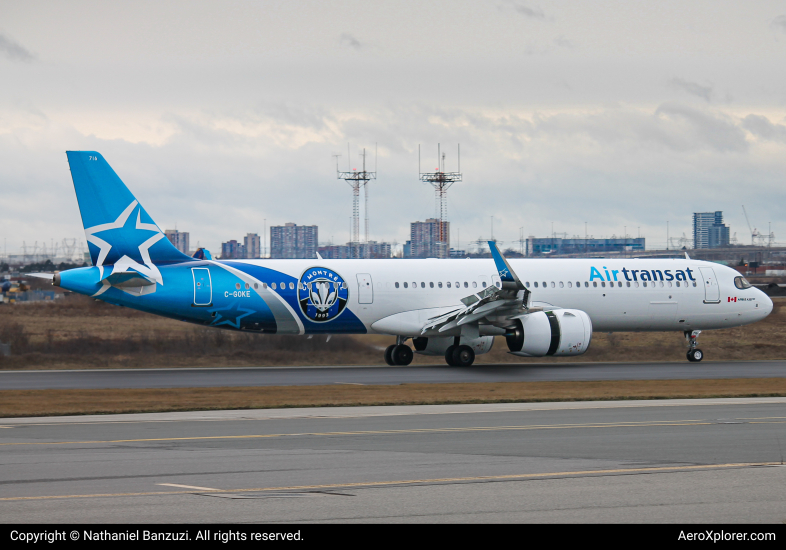 Photo of C-GOKE - Air Transat Airbus A321LR at YYZ on AeroXplorer Aviation Database