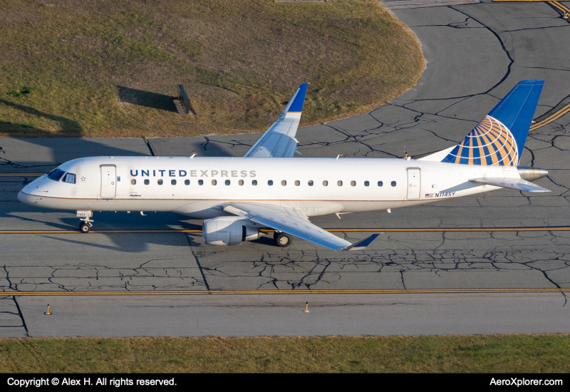 Photo of N114SY - United Express Embraer E170 at PVD on AeroXplorer Aviation Database