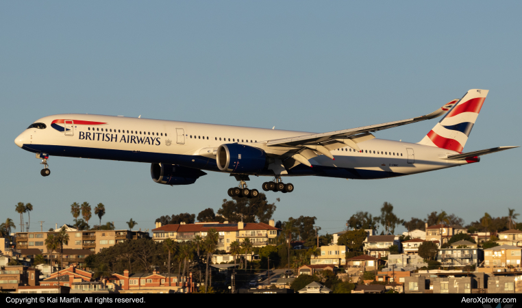 Photo of G-XWBC - British Airways Airbus A350-1000 at SAN on AeroXplorer Aviation Database