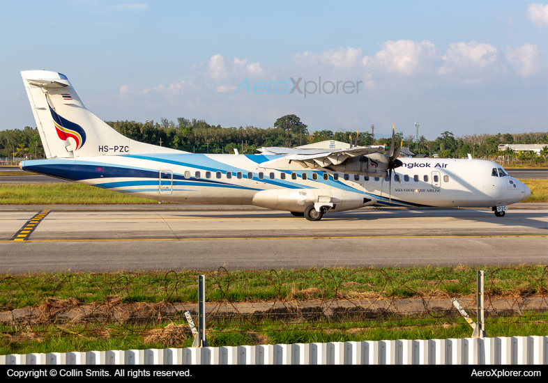 Photo of HS-PZC - Bangkok Airways ATR 72-600 at HKT on AeroXplorer Aviation Database