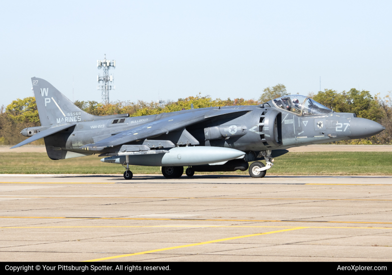 Photo of 165569 - USMC - United States Marine Corp McDonnell Douglas AV-8B Harrier II at AGC on AeroXplorer Aviation Database