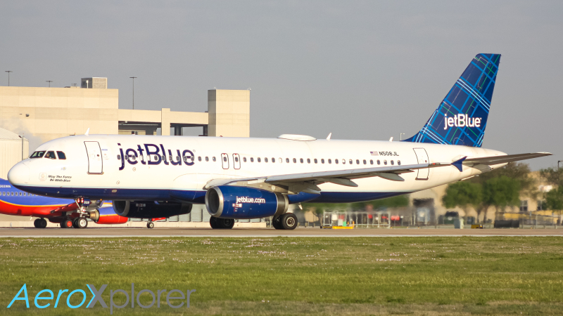 Photo of N508JL - JetBlue Airways Airbus A320 at AUS on AeroXplorer Aviation Database