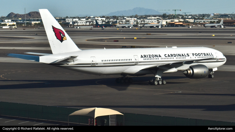 Photo of N865DA - Arizona Cardinals Boeing 777-200ER at PHX on AeroXplorer Aviation Database
