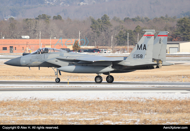 Photo of 86-0158 - USAF - United States Air Force McDonnell Douglas F-15 Eagle at BAF on AeroXplorer Aviation Database