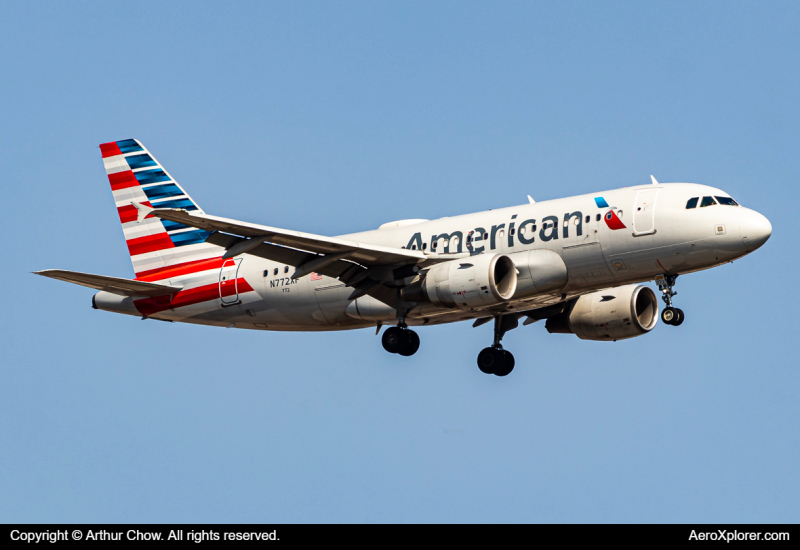 Photo of N772XF - American Airlines Airbus A319 at IAD on AeroXplorer Aviation Database