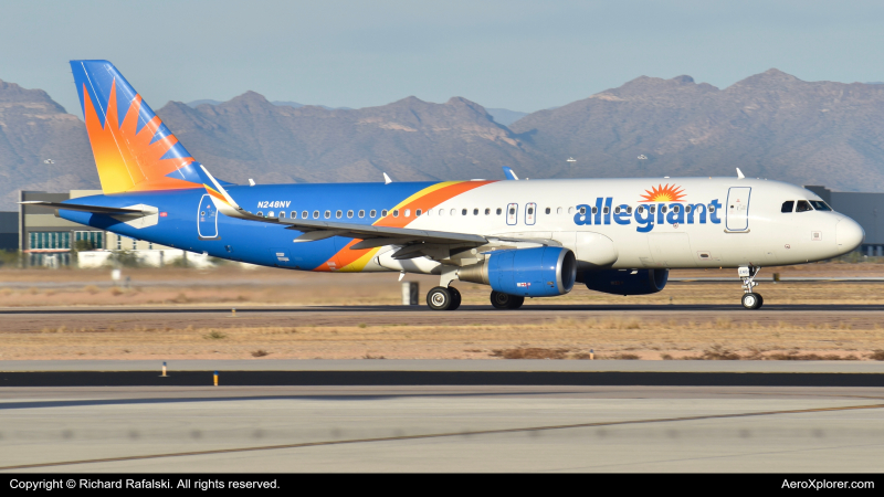 Photo of N248NV - Allegiant Airbus A320 at AZA on AeroXplorer Aviation Database