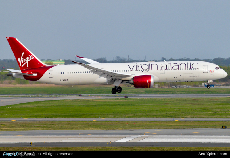Photo of G-VBZZ - Virgin Atlantic Boeing 787-9 at JFK on AeroXplorer Aviation Database